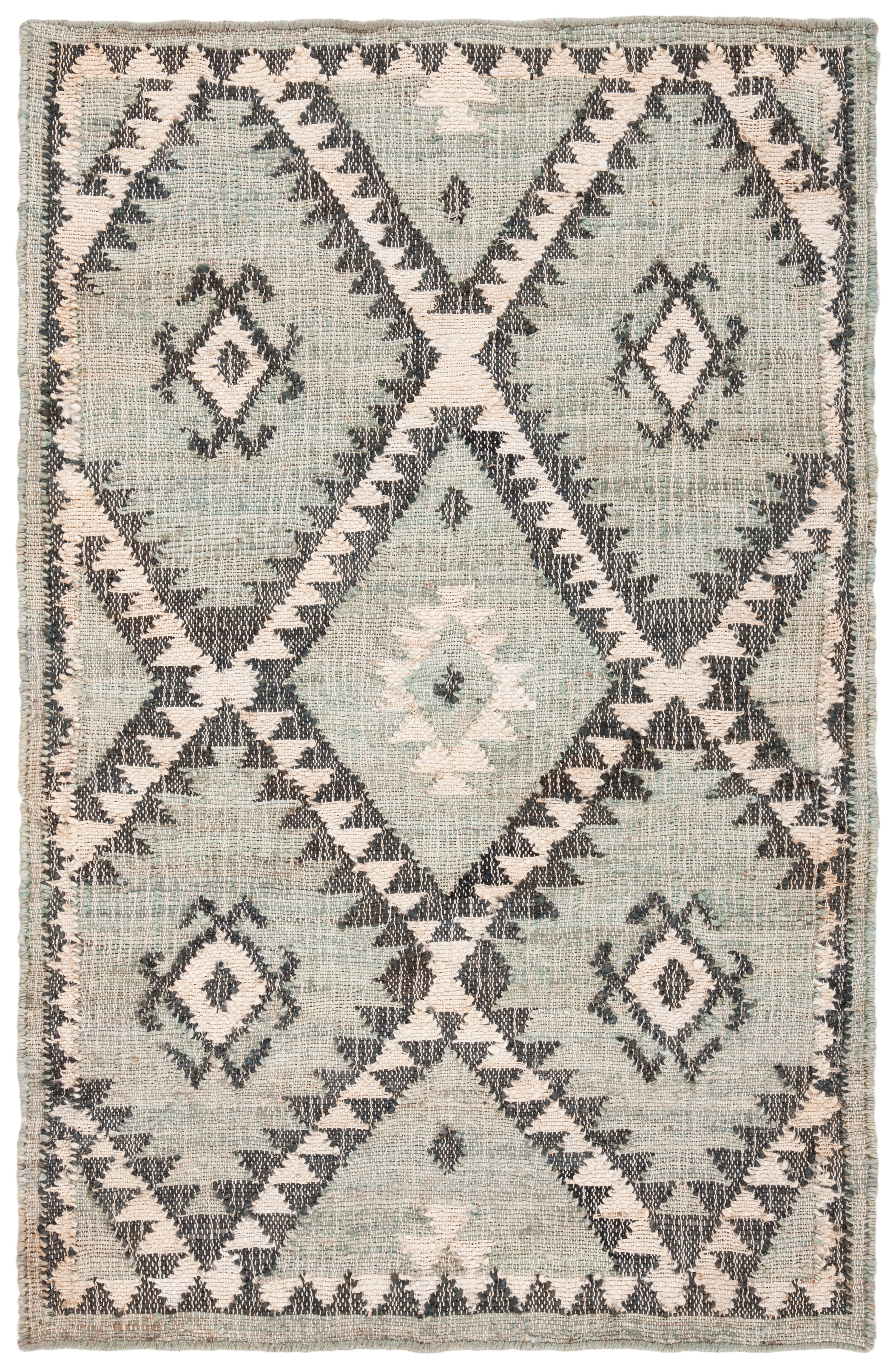 Handmade Blue and Black Wool Kilim Area Rug