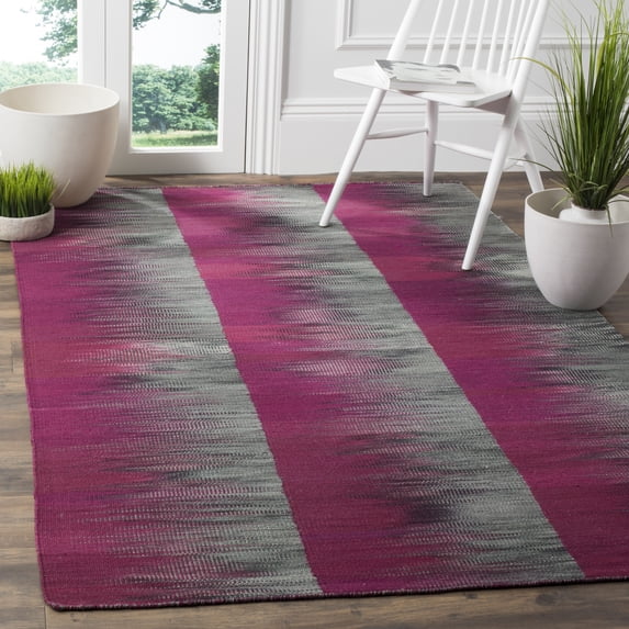 Safavieh Kilim Alaia Geometric Wool Area Rug, Purple/Charcoal, 8' x 10'