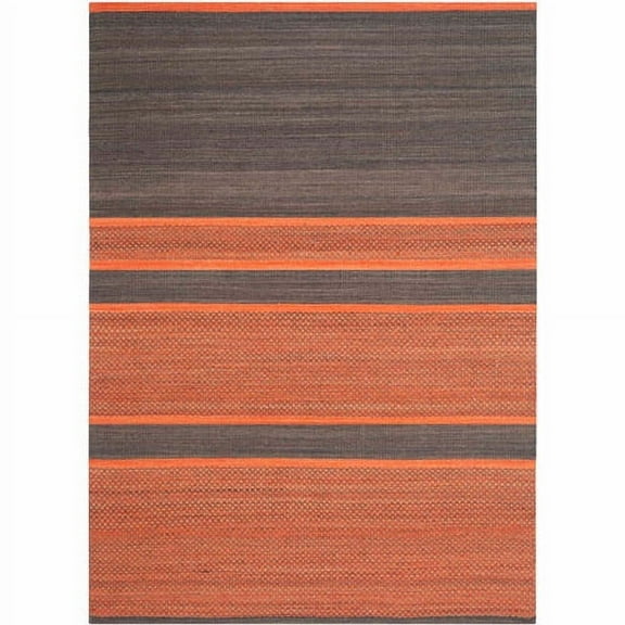 SAFAVIEH Kilim KLM952C Handwoven Dark Grey / Orange Rug
