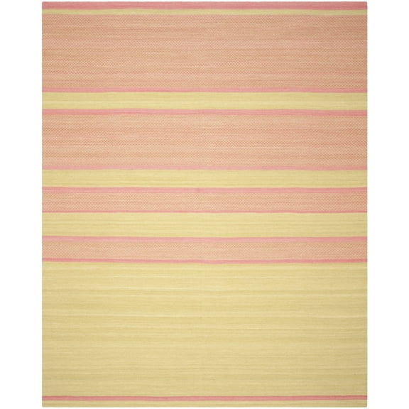 SAFAVIEH Kilim Aylmer Striped Area Rug, Lime/Pink, 9' x 12'