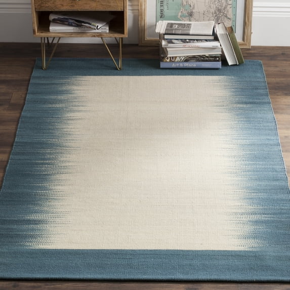 Safavieh Kilim Trenton Geometric Wool Area Rug, Beige/Light Blue, 5' x 8'