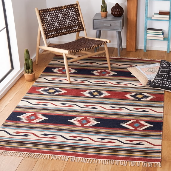 Safavieh Kilim Kader Tribal Area Rug, Ivory/Rust, 5' x 8'