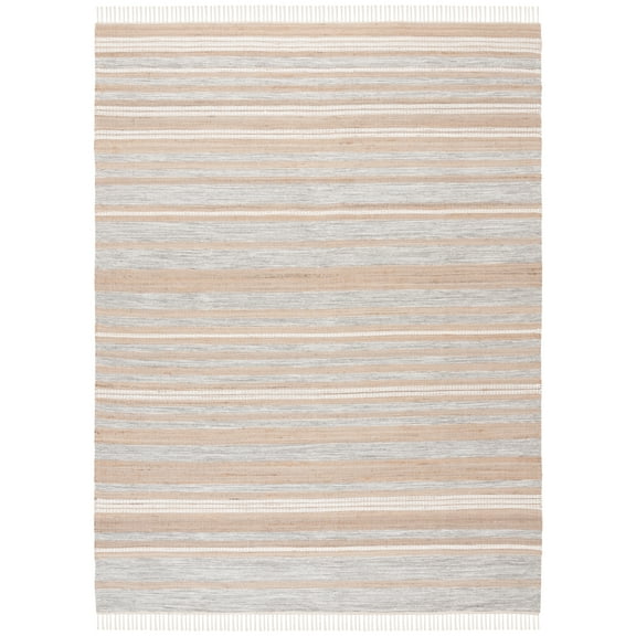 SAFAVIEH Kilim Kayla Striped Area Rug, Natural/Grey, 8' x 10'