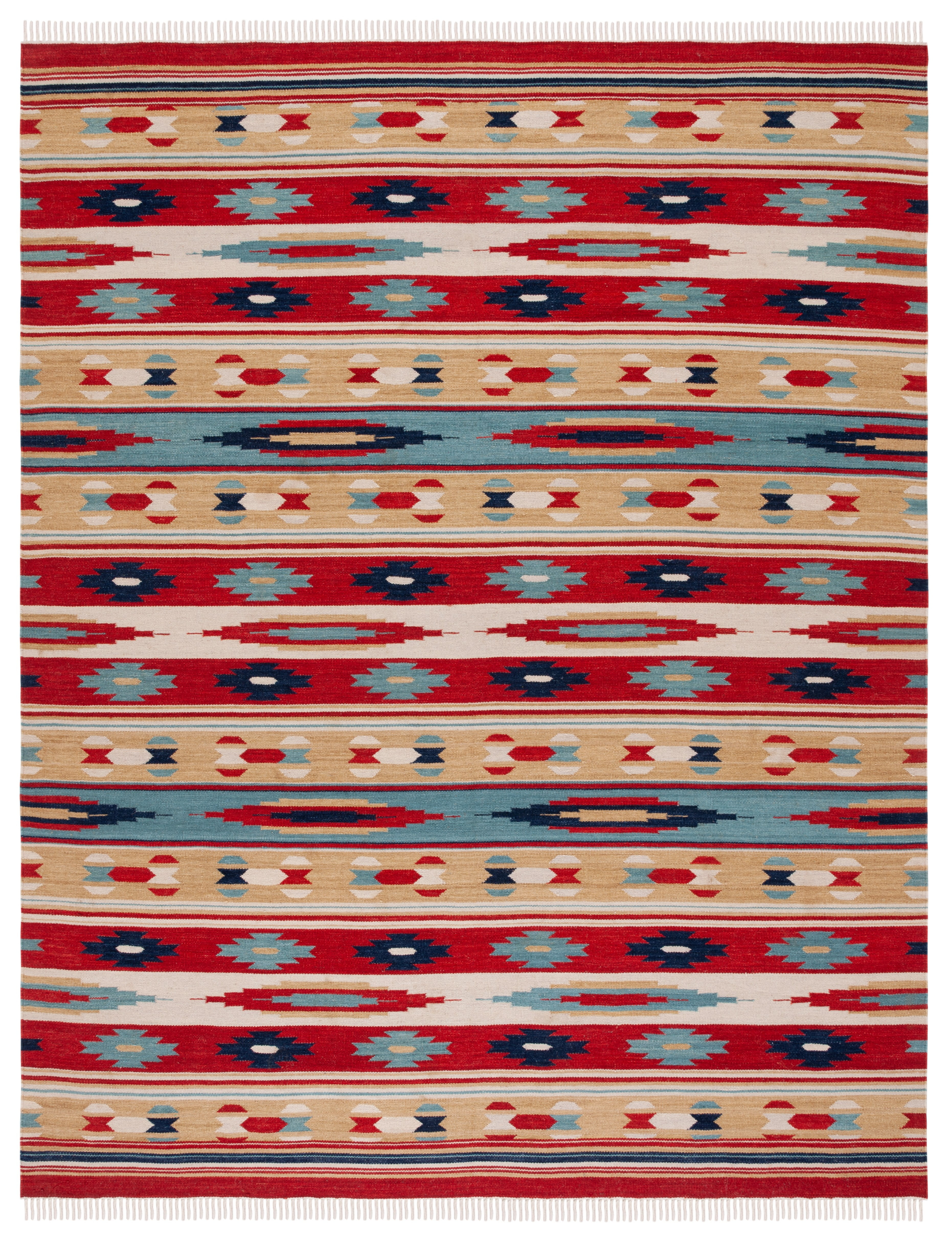 SAFAVIEH Kilim Kimberly Tribal Area Rug, Beige/Red, 8' x 10'