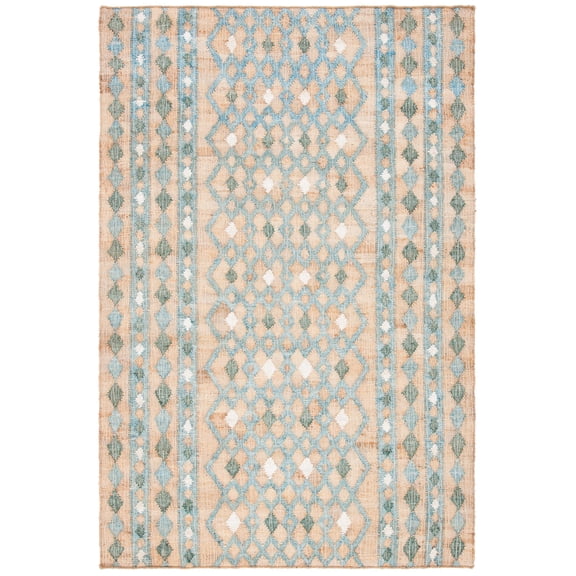SAFAVIEH Kilim Kodey Tribal Area Rug, Natural/Blue, 6' x 9'
