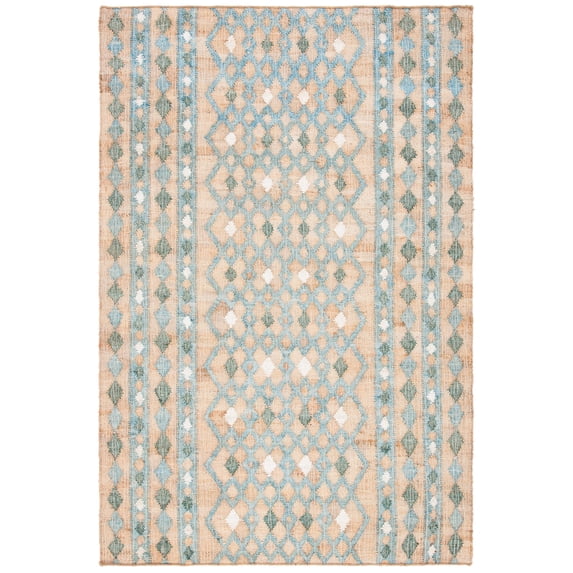SAFAVIEH Kilim Kodey Tribal Area Rug, Natural/Blue, 8' x 10'