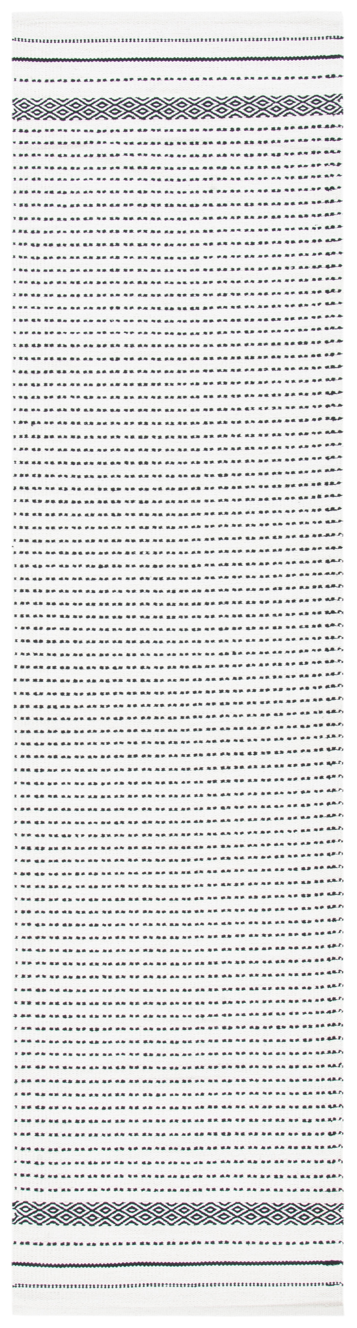 SAFAVIEH Kilim Ksenija Striped Cotton Runner Rug, Ivory, 2'3" x 7'