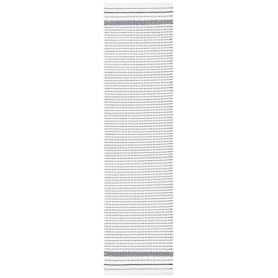 SAFAVIEH Kilim Ksenija Striped Cotton Runner Rug, Ivory, 2'3" x 7'