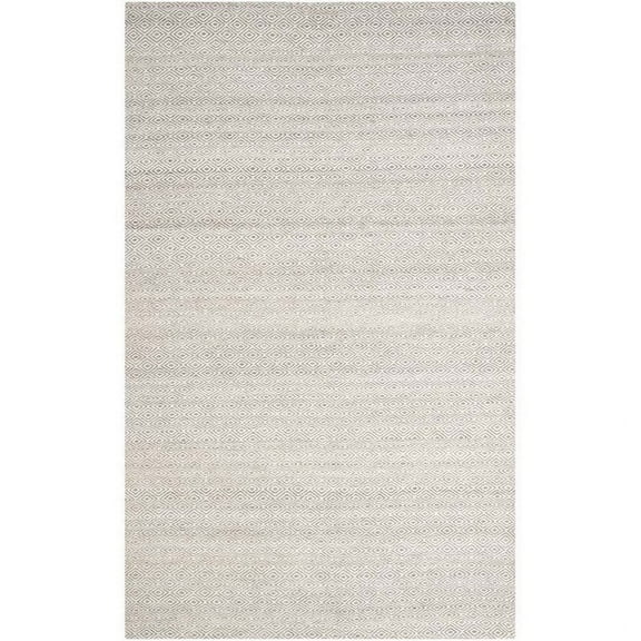 SAFAVIEH Kilim Lavern Geometric Diamonds Wool Area Rug, Ivory/Graphite, 4' x 6'