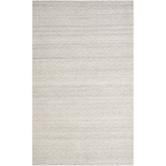SAFAVIEH Kilim Lavern Geometric Diamonds Wool Area Rug, Ivory/Graphite, 5' x 8'