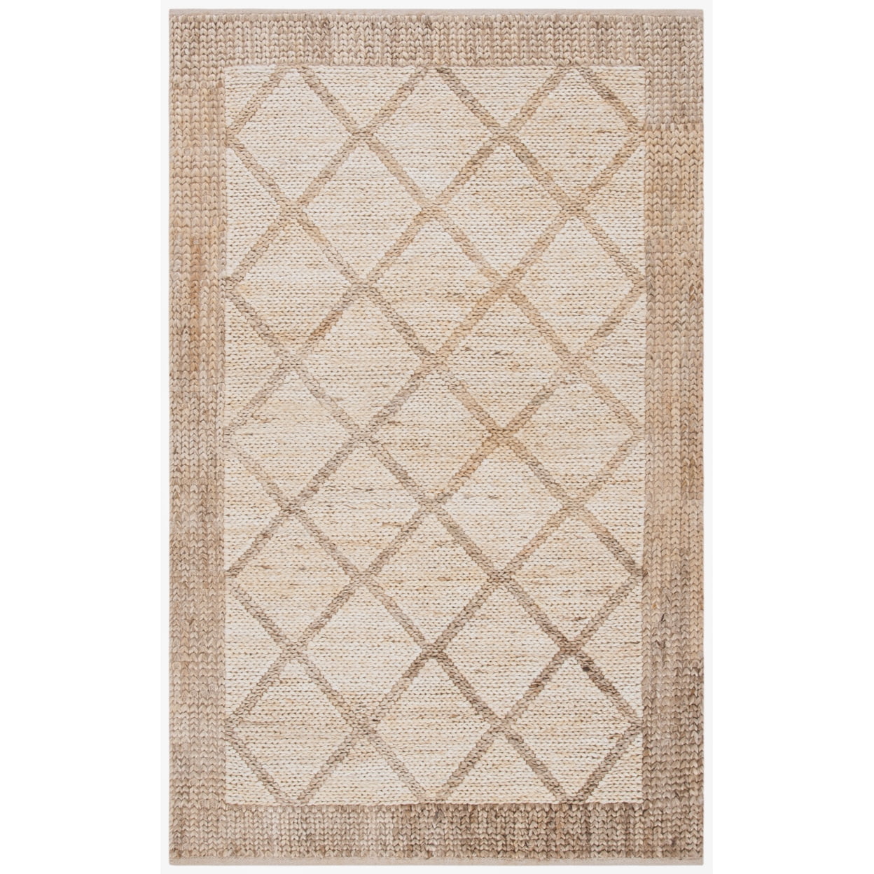 Beige Handmade Wool Flat Woven 4' x 6' Kilim Rug