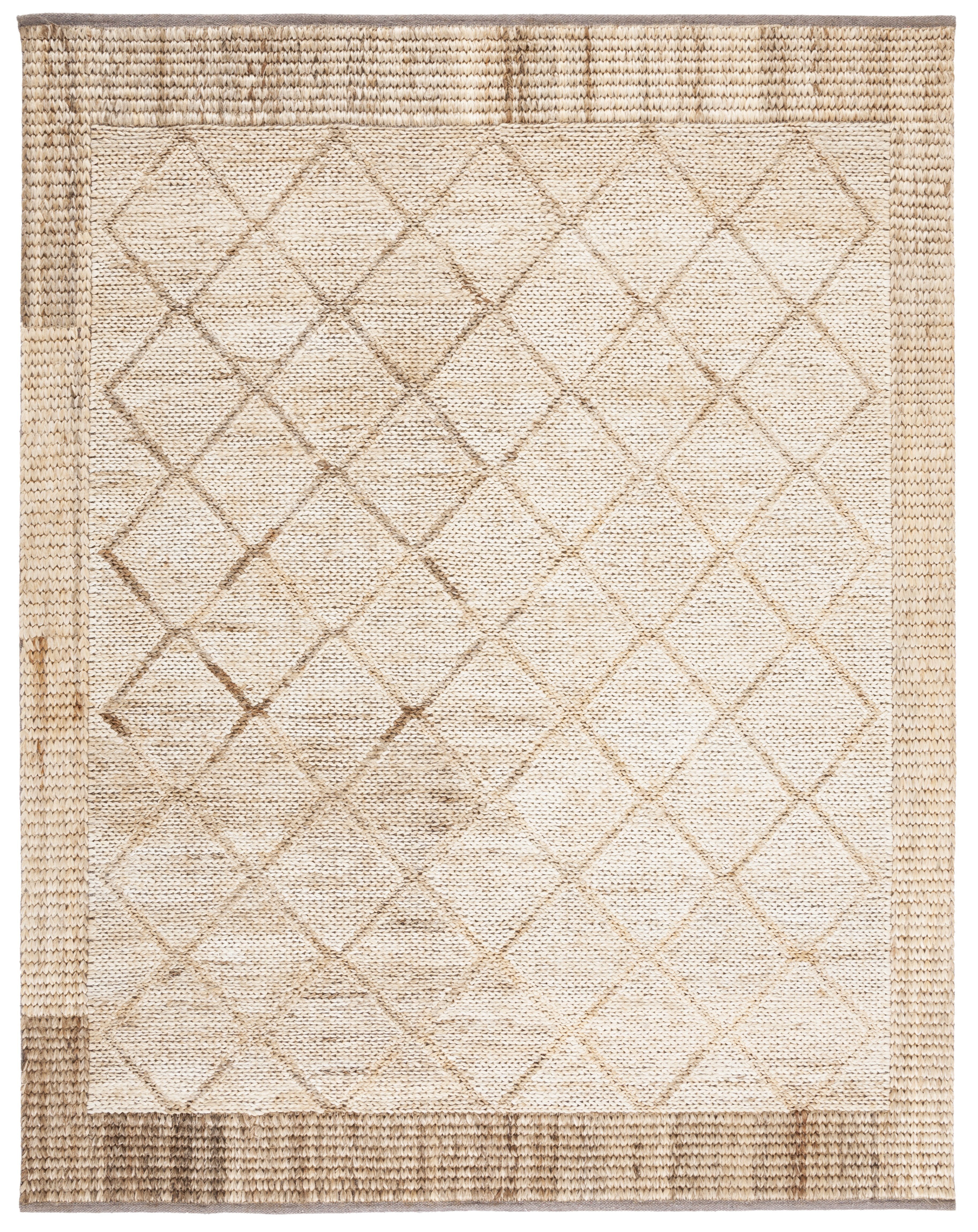 Handmade Beige Wool Flat Woven 8' x 10' Area Rug