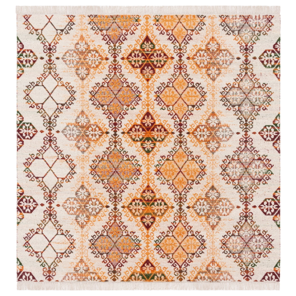 Handmade Red Cotton Flat Woven 8' x 10' Area Rug