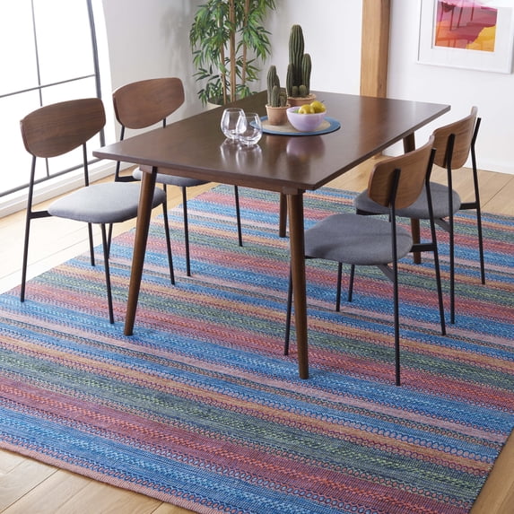 Safavieh Kilim Leon Striped Cotton Area Rug, Orange/Green, 9' x 12'