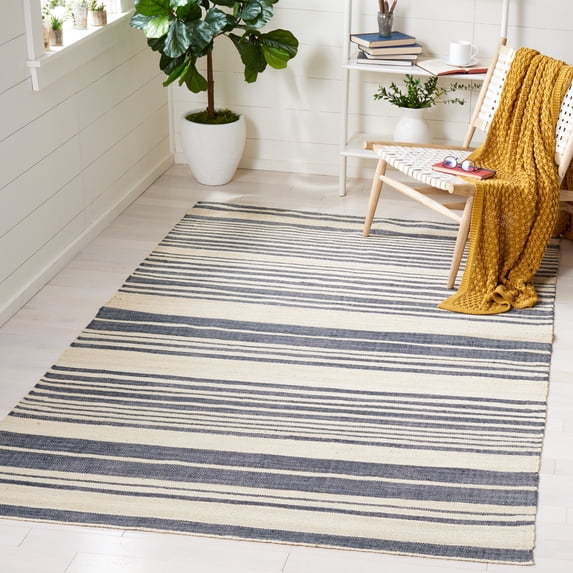 Safavieh Kilim Leslie Striped Area Rug, Ivory/Charcoal, 5' x 8'