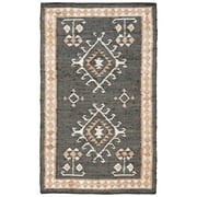 SAFAVIEH Kilim Lisette Tribal Area Rug, Black/Ivory, 2' x 3'