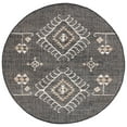 thumbnail image 1 of SAFAVIEH Kilim Lisette Tribal Area Rug, Black/Ivory, 5' x 5' Round, 1 of 9