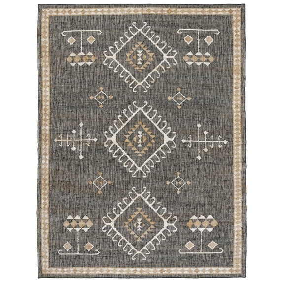 SAFAVIEH Kilim Lisette Tribal Area Rug, Black/Ivory, 8' x 10'