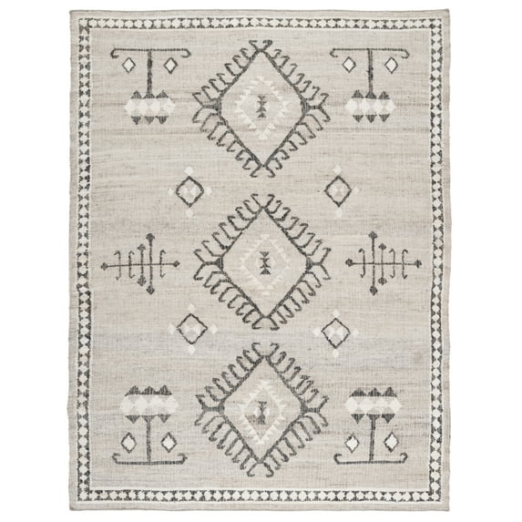 SAFAVIEH Kilim Lisette Tribal Area Rug, Grey/Black, 5' x 8'