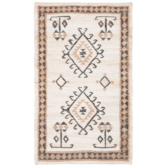 SAFAVIEH Kilim Lisette Tribal Area Rug, Ivory/Black, 2' x 3'