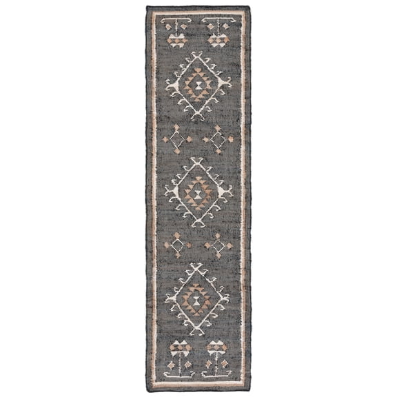 SAFAVIEH Kilim Lisette Tribal Runner Rug, Black/Ivory, 2'3" x 11'