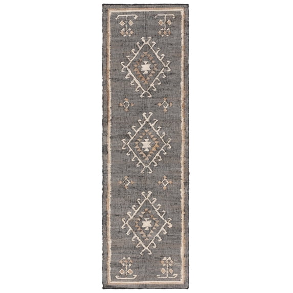 SAFAVIEH Kilim Lisette Tribal Runner Rug, Black/Ivory, 2'3" x 5'