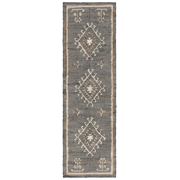 SAFAVIEH Kilim Lisette Tribal Runner Rug, Black/Ivory, 2'3" x 5'