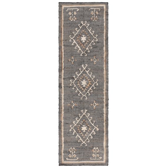 SAFAVIEH Kilim Lisette Tribal Runner Rug, Black/Ivory, 2'3" x 8'