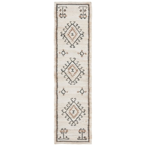 SAFAVIEH Kilim Lisette Tribal Runner Rug, Ivory/Black, 2'3" x 13'