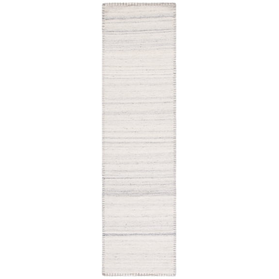 SAFAVIEH Kilim Luka Striped Runner Rug, Beige/Light Grey, 2'3" x 9'