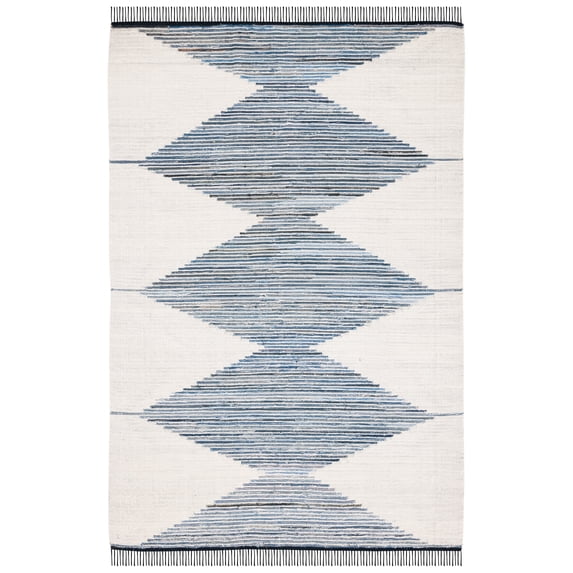 SAFAVIEH Kilim Lynette Diamond Area Rug, Ivory/Blue, 3' x 5'