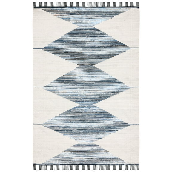 SAFAVIEH Kilim Lynette Diamond Area Rug, Ivory/Blue, 8' x 10'