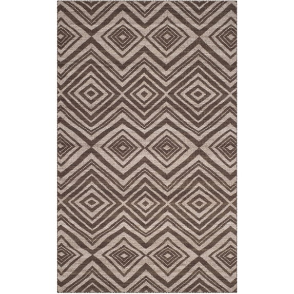 SAFAVIEH Kilim Marcas Geometric Wool Area Rug, Grey/Light Grey, 4' x 6'