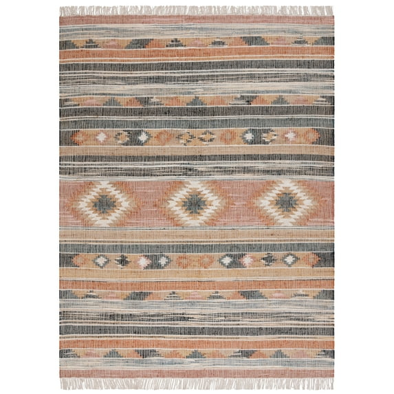SAFAVIEH Kilim Marie Tribal Area Rug, Blue/Rust, 10' x 14'