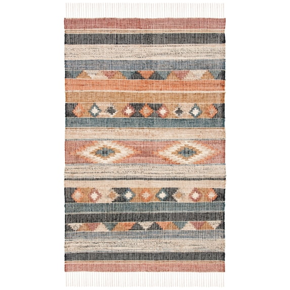 SAFAVIEH Kilim Marie Tribal Area Rug, Blue/Rust, 6' x 9'