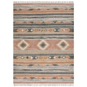 SAFAVIEH Kilim Marie Tribal Area Rug, Blue/Rust, 8' x 10'