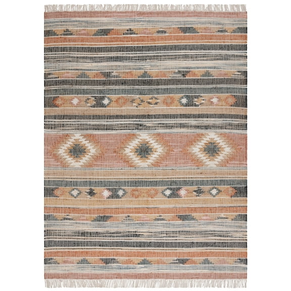 SAFAVIEH Kilim Marie Tribal Area Rug, Blue/Rust, 9' x 12'