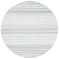 thumbnail image 1 of SAFAVIEH Kilim Mckayla Striped Polyester Area Rug, Ivory/Light Blue, 6' x 6' Round, 1 of 10