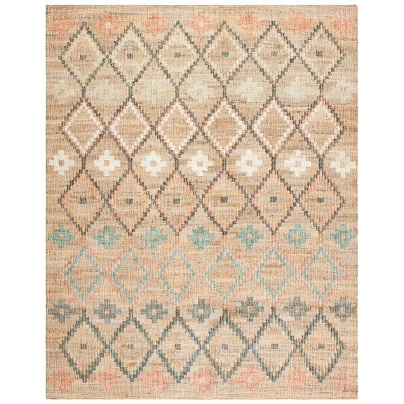 SAFAVIEH Kilim Mendoza Geometric Area Rug, Natural/Blue, 10' x 14'