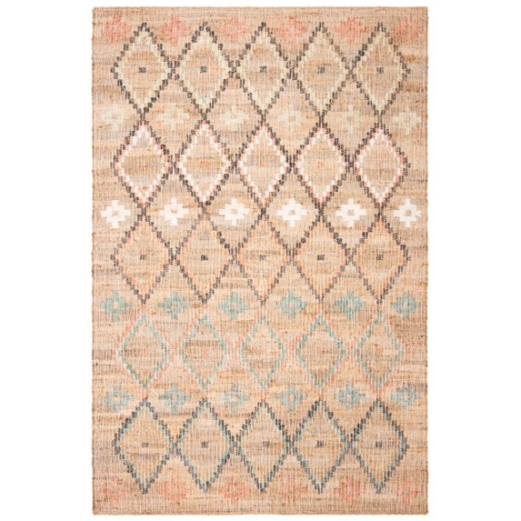 SAFAVIEH Kilim Mendoza Geometric Area Rug, Natural/Blue, 6' x 9'