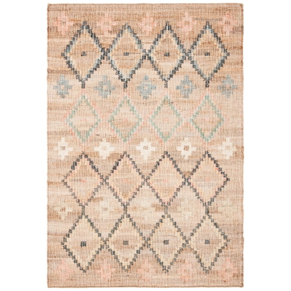 SAFAVIEH Kilim Mendoza Geometric Runner Rug, Natural/Blue, 2'3" x 5'