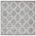 thumbnail image 1 of SAFAVIEH Kilim Meryll Diamond Polyester Area Rug, Black/Ivory, 6' x 6' Square, 1 of 8