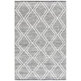 thumbnail image 1 of SAFAVIEH Kilim Meryll Diamond Polyester Area Rug, Black/Ivory, 6' x 9', 1 of 8
