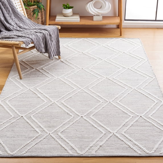 Safavieh Kilim Meryll Diamond Polyester Area Rug, Gray/Ivory, 3' x 5'