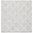 thumbnail image 1 of SAFAVIEH Kilim Meryll Diamond Polyester Area Rug, Grey/Ivory, 6' x 6' Square, 1 of 9