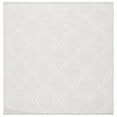 thumbnail image 1 of SAFAVIEH Kilim Meryll Diamond Polyester Area Rug, Light Grey/Ivory, 6' x 6' Square, 1 of 10