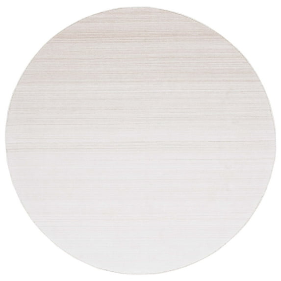 SAFAVIEH Kilim Nadia Striped Polyester Area Rug, Beige, 6' x 6' Round