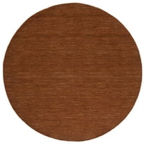 SAFAVIEH Kilim Patrick Solid Area Rug, Brown, 6' x 6' Round