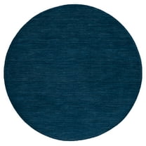 SAFAVIEH Kilim Patrick Solid Area Rug, Navy/Blue, 6' x 6' Round