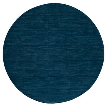 SAFAVIEH Kilim Patrick Solid Area Rug, Navy/Blue, 6' x 6' Round